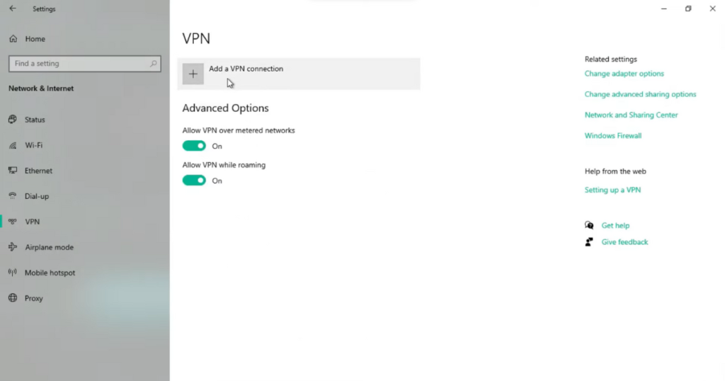 Setting up a VPN