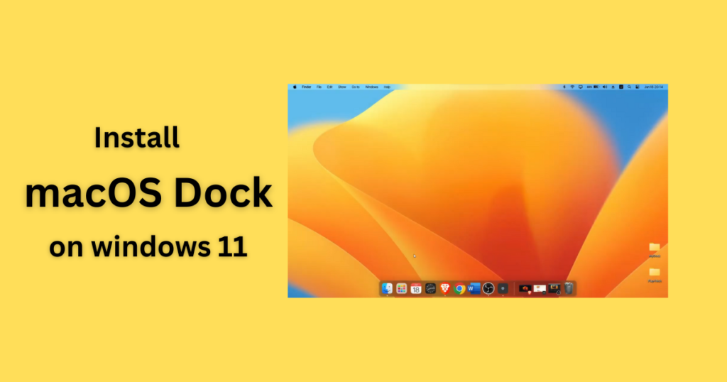 Install macOS Dock on windows 11